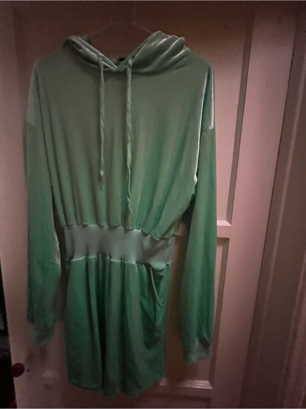 Women’s Hooded Mint Green mini dress Size XL NEW